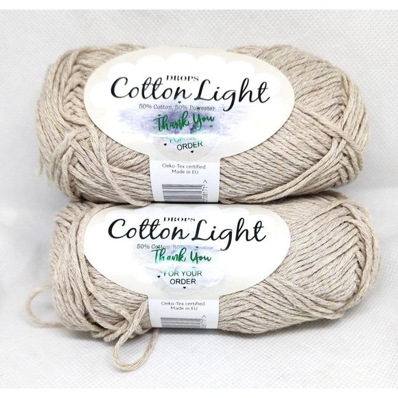 Drop Design Cotton Light Other - Drops Cotton Light Yarn - Color 21, Dyelot 524 - Cotton/Polyester Blend Yarn